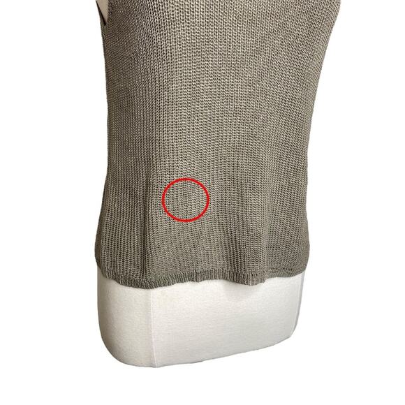 Carly Jean Los Angeles Tan Knit Sleeveless Top Women’s Size Large Minimalist‎ - Picture 4 of 9
